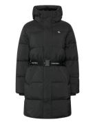 Calvin Klein Jeans Belted Midweight Long Puffer Svart