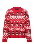 Vero Moda Vmfrostsnowman Ls O-Neck Pullover Xmas Röd