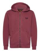 Superdry Essential Logo Washed Ziphood Burgundy