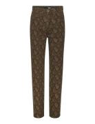 ROTATE Birger Christensen Printed Straight Jeans Brun