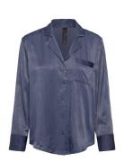 Hunkemöller Jacket Ls Satin Ayla Marinblå