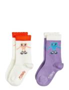 Mini Rodini Heart In Skor Badskor 2-Pack Socks Vit