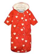 Mini Rodini Hearts Aop Quilted Stroller Bag Röd