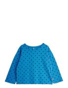 Mini Rodini Polka Dots Aop Ls Tee Blå