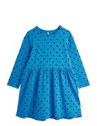 Mini Rodini Polka Dots Aop Ls Dress Blå