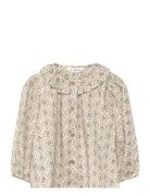 Mango Blouse With Peter Pan Collar Kräm