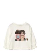 Mango Printed Cotton-Blend T-Shirt Vit