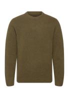 Jack & J S Jprblasimon Souffle Knit Crew Neck Khaki Green