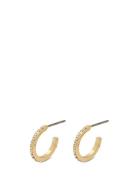 Pilgrim Roberta Small Crystal Semi-Hoops Gold-Plated Guld