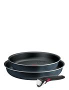 Tefal Ingenio So Light 3 Pcs Set Frypans 24/28Cm Svart
