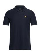 Lyle & Scott Jacquard Dobby Polo Shirt Marinblå