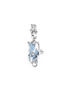 Pandora Winged Key Sterling Silver Dangle With Clear Cubic Zirconia An...