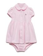 Ralph Lauren Baby Knit Mesh Oxford Dress & Bloomer Rosa