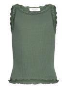 Rosemunde Kids Rkbalta Sl Top W/ Lace Cropped Grön