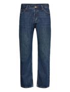 Weekday Space Relaxed Straight Leg Jeans Blå