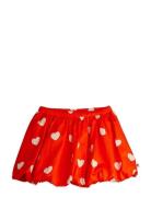 Mini Rodini Hearts Aop Woven Balloon Skirt Röd