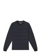 Mads Nørgaard Cotton Jersey Stripe Frode Tee Ls Svart
