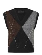 Vero Moda Vmbliss Sl V-Neck Handstitch Vest Ga Svart