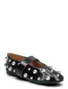 Bianco Bialuna Allover Studded Ballet Flat Faux Leather Svart