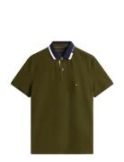 Tommy Hilfiger Pique Grafic Collar Reg Polo Khaki Green