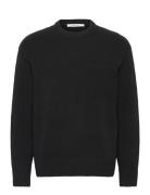 Selected Slhalex Ls Knit Relaxed Crew Neck Noos Svart