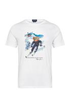 Polo Ralph Lauren Custom Slim Fit Polo Bear T-Shirt Vit