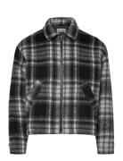 Weekday Relaxed Wool-Blend Zip Jacket Grå