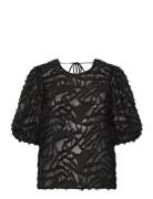 Bubbleroom Fringe Blouse Svart