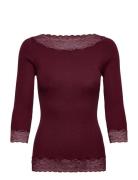 Rosemunde Rwbeatha Silk 2/4 Boatneck 2 Color Burgundy