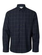 Selected Slhreg-Harry Mix Shirt Ls Marinblå
