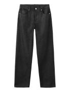 Mango Shiny Straight-Leg Jeans Svart