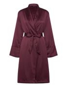 Hunkemöller Robe Long Satin Fleece Burgundy