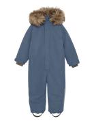 En Fant Snowsuit W. Fake Fur Blå