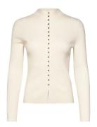 Mango Fine Rib Knit Cardigan Kräm