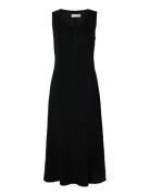 Selected Slfsveja Sl Long Denim Dress Svart
