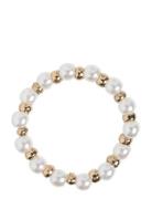 Timi Of Sweden Pearl And Gold Bead Ring Vit