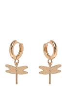 Timi Of Sweden Dragonfly Small Hoop Earrings Guld