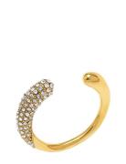 Timi Of Sweden Tolouse - Open Crystal Ring Stainless Steel Guld