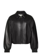 Calvin Klein Jeans Faux Leather Insulated Bomber Svart