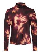 Mango Tie-Dye Turtleneck Blouse Multi/patterned