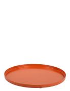 Present Time Tray Servir Round Small Orange