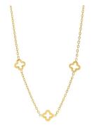 Timi Of Sweden Jenna - Clover Necklace Stainless Steel Guld