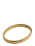 Timi Of Sweden Gia - Crystal Heart Bangle Bracelet Stainless Steel Gul...