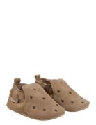 En Fant Slippers Suede Emb. Beige