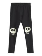 Lindex Leggings Skull Knee Patch Glow Svart
