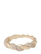 SNÖ Of Sweden Twist Ring G/Clear - M Guld