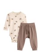 Lindex Set Body Trousers Bf Raccoon Kräm