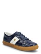 Lauren Ralph Lauren Janson Ii Croc-Embossed Leather Sneaker Marinblå