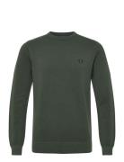 Fred Perry Pique Stitch Jumper Khaki Green