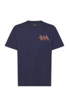 Ralph Lauren Kids Triple-Pony Cotton Jersey Tee Marinblå